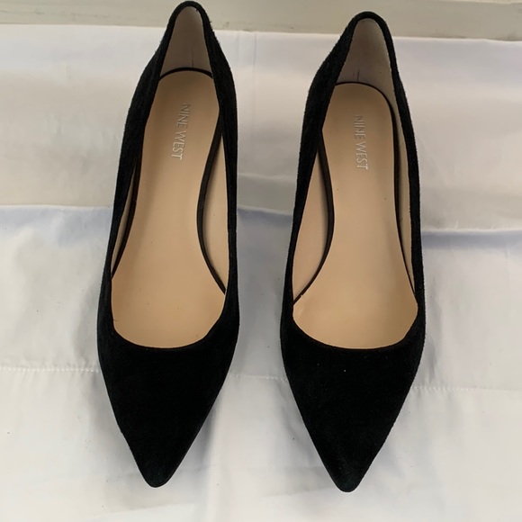Nine West | Shoes | Black Suede Kitten Heels Size 8 2 Nine West Worn Once |  Poshmark
